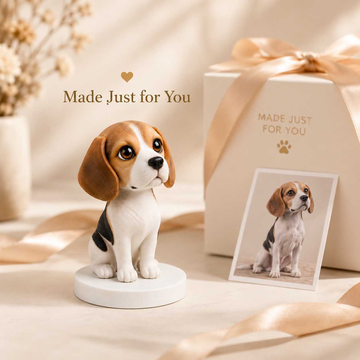 Custom 3D Printed Pet Figurine from Photo with DIY Paint Kit