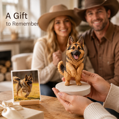 Custom 3D Printed Pet Figurine from Photo with DIY Paint Kit
