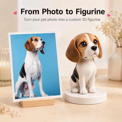Custom 3D Printed Pet Figurine from Photo with DIY Paint Kit