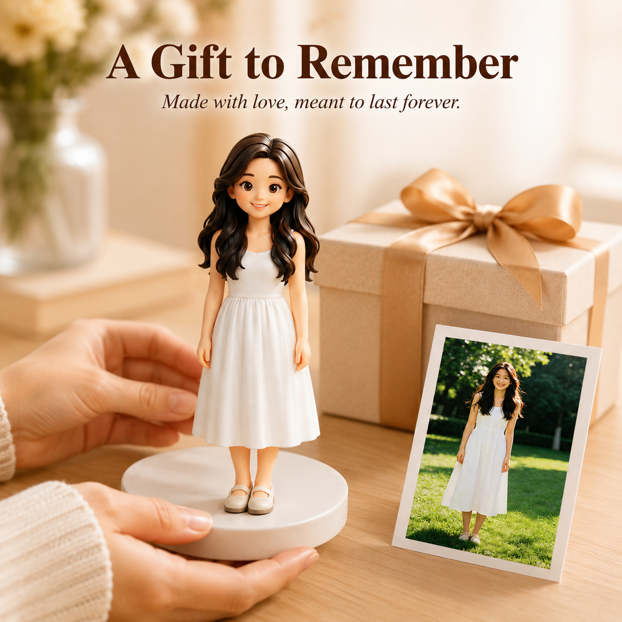 Custom 3D Printed Chibi Photo Figurine with DIY Painting Kit