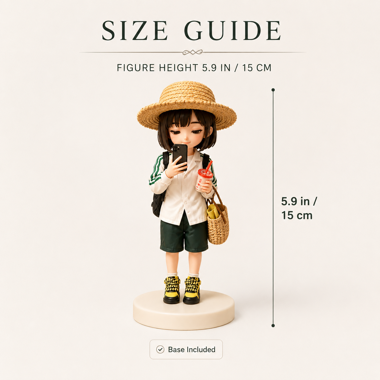 Custom 3D Printed Woman Figurine from Photo with DIY Painting Kit