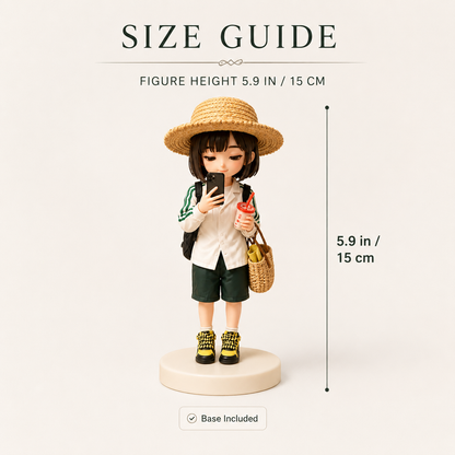 Custom 3D Printed Woman Figurine from Photo with DIY Painting Kit