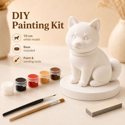 Custom 3D Printed Pet Figurine from Photo with DIY Painting Kit