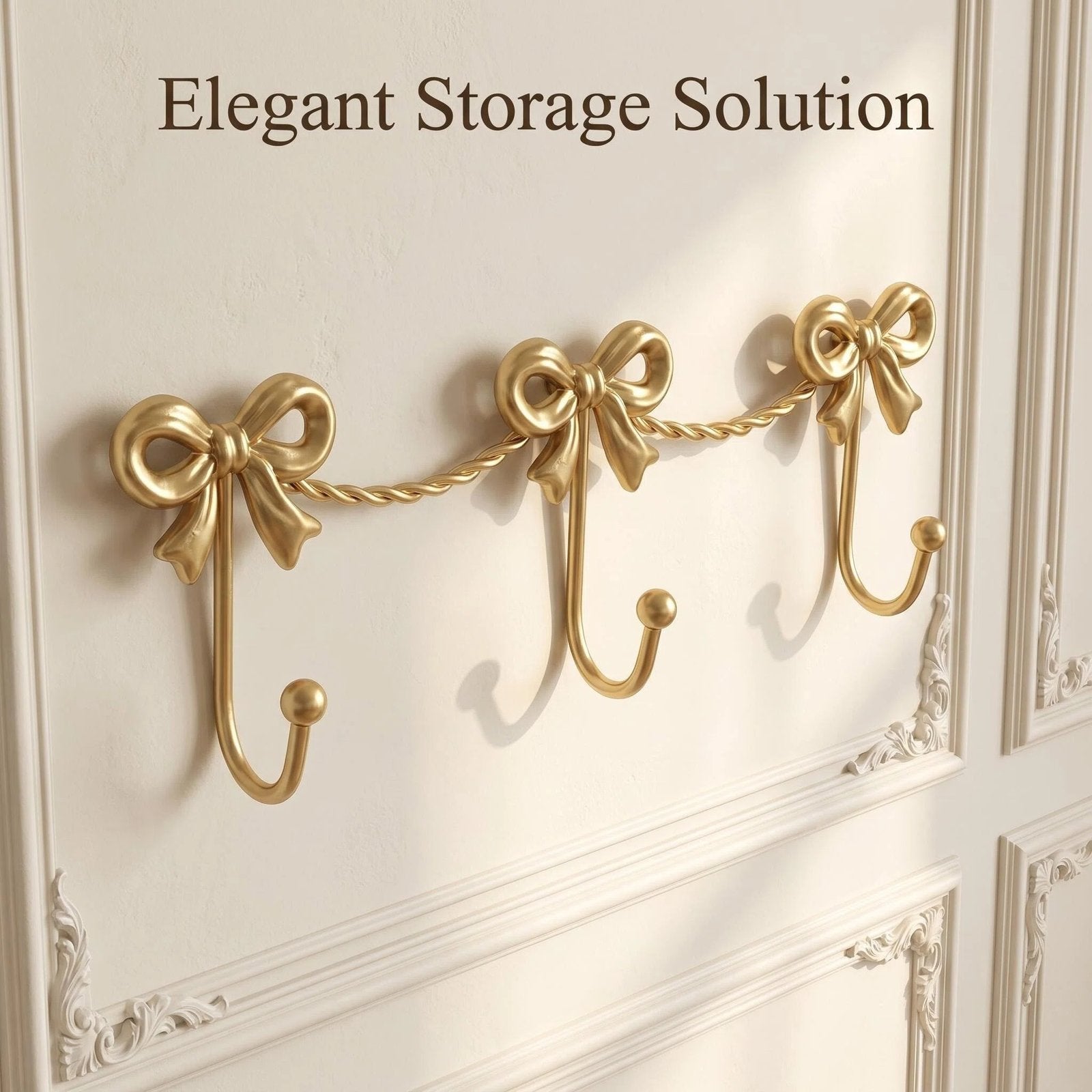 Gold Bow Metal Wall Hook