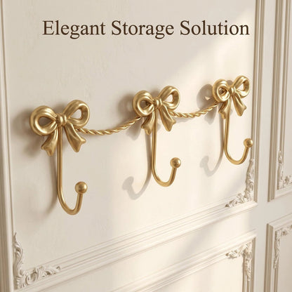 Gold Bow Metal Wall Hook
