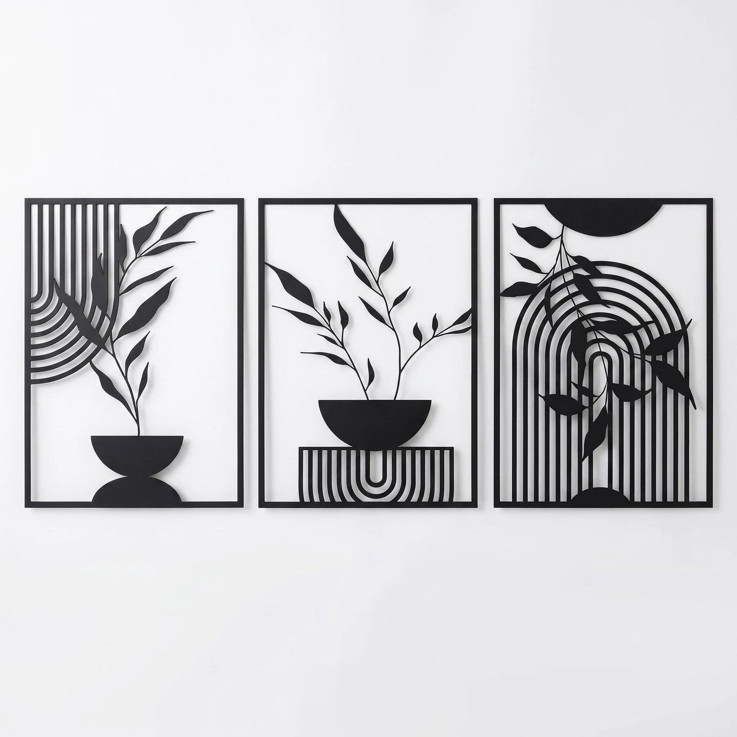 Minimalist Metal Line Art Wall Decor Set