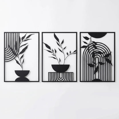 Minimalist Metal Line Art Wall Decor Set