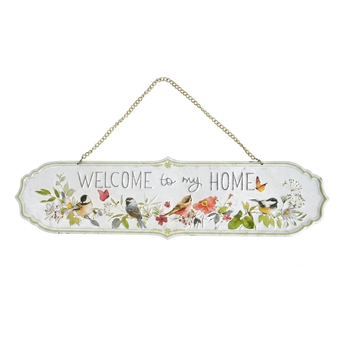 Metal Garden Welcome Hanging Sign