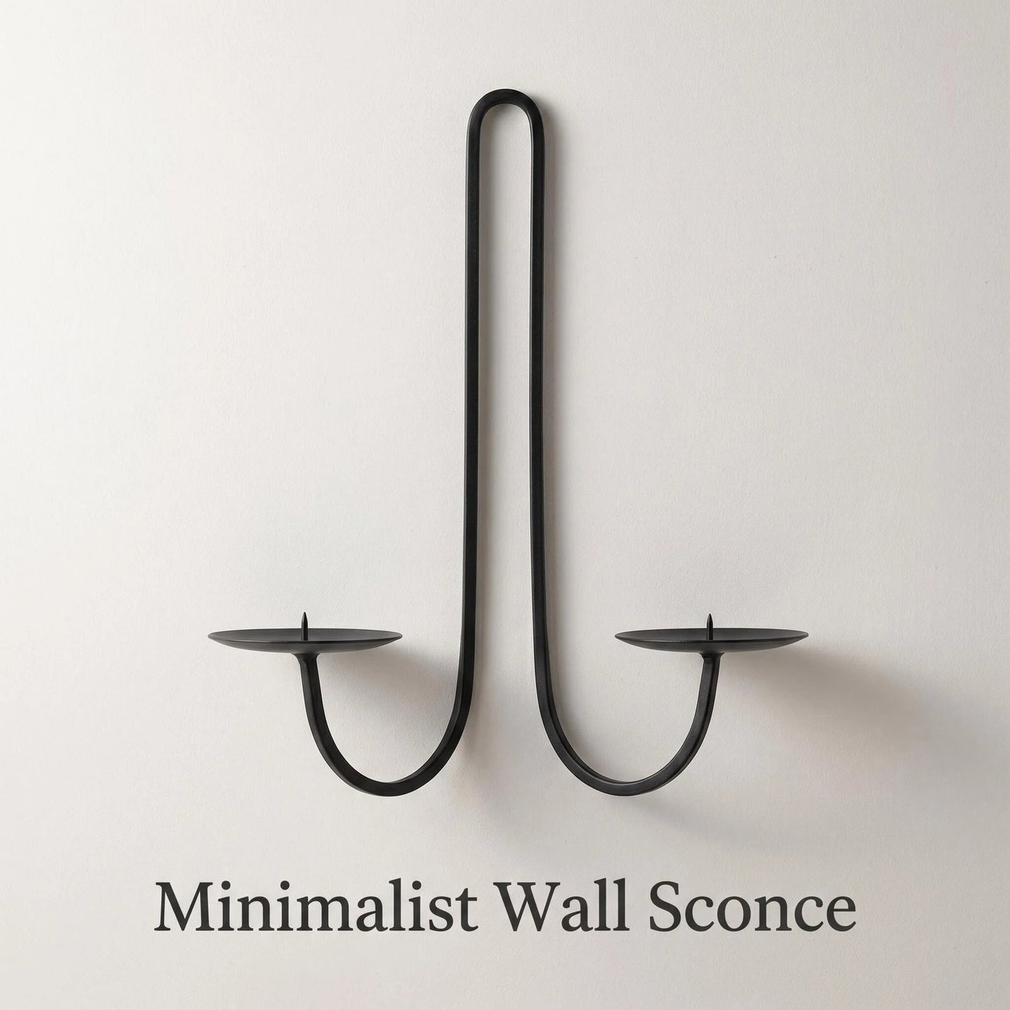 Modern Black Iron Wall Candle Holder