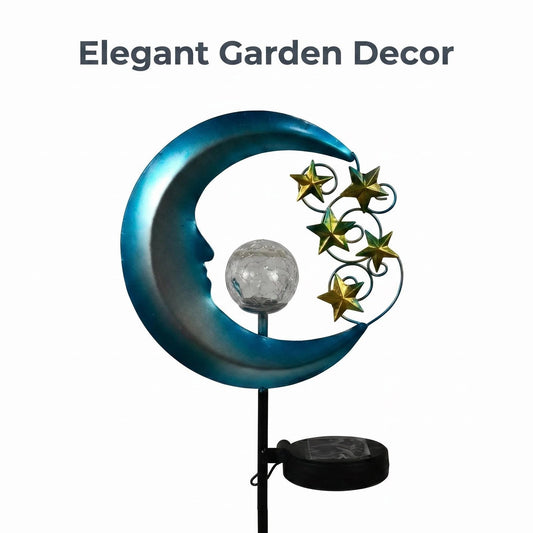 Solar Metal Moon Garden Stake Light