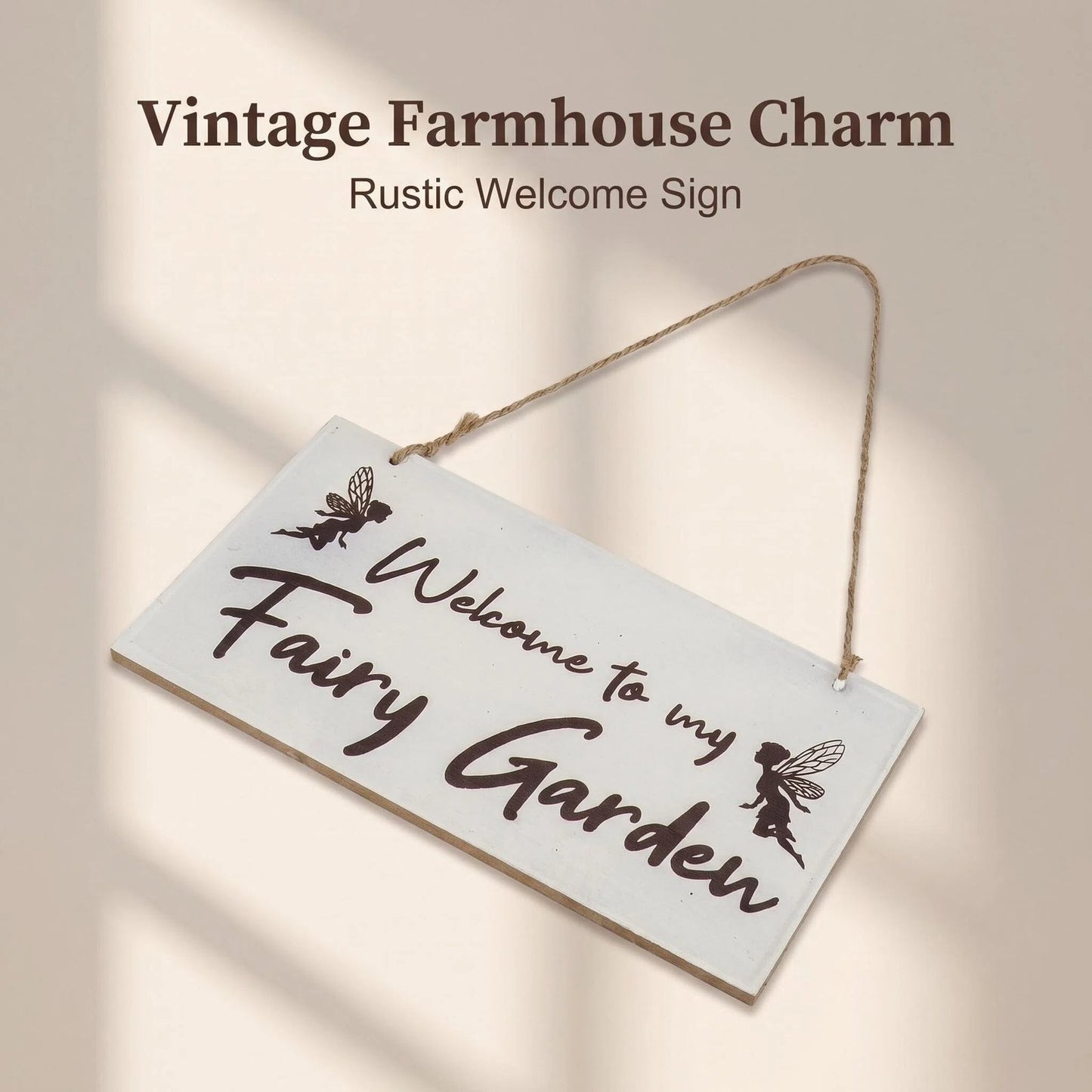 Fairy Garden Metal Welcome Sign