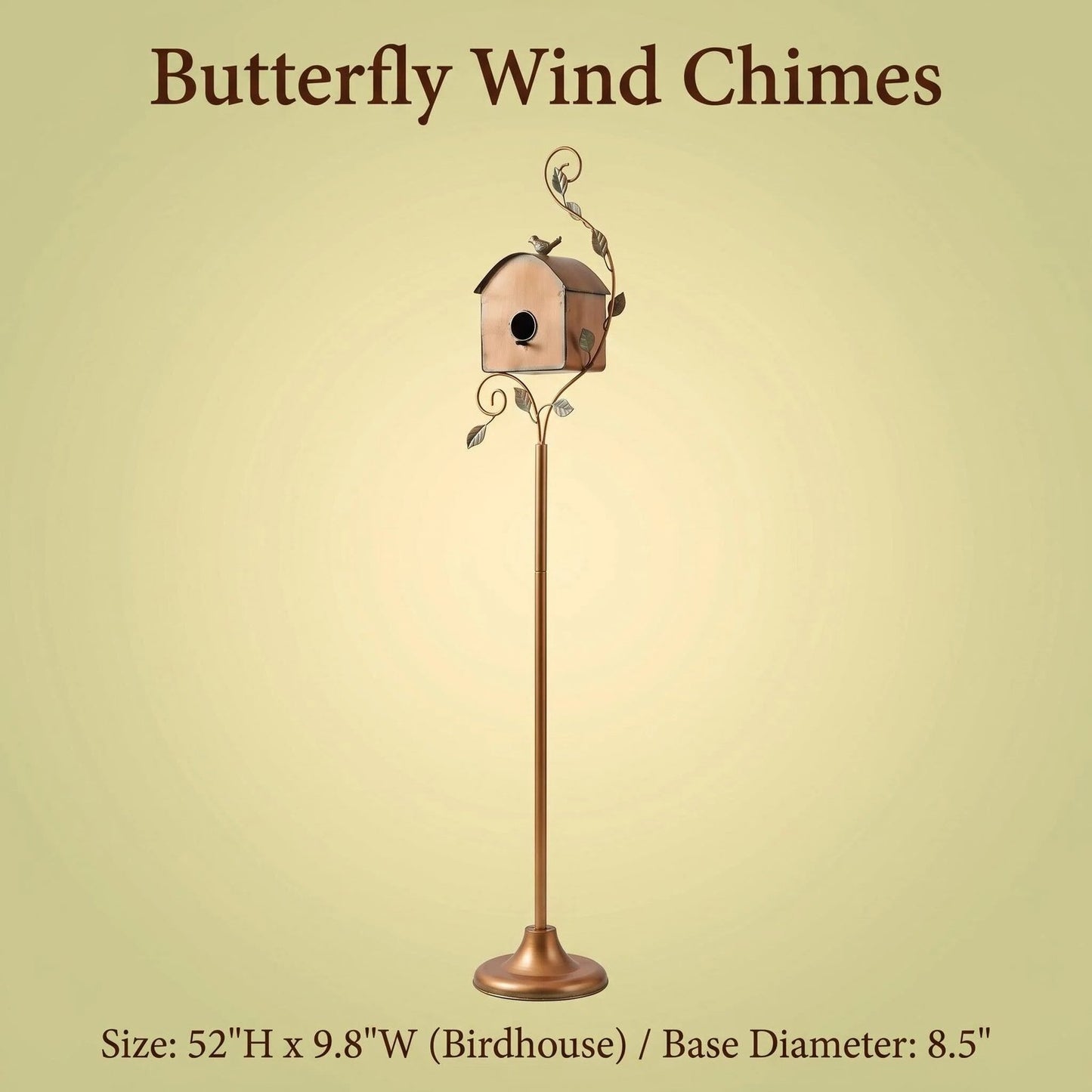 Metal Garden Birdhouse Stand