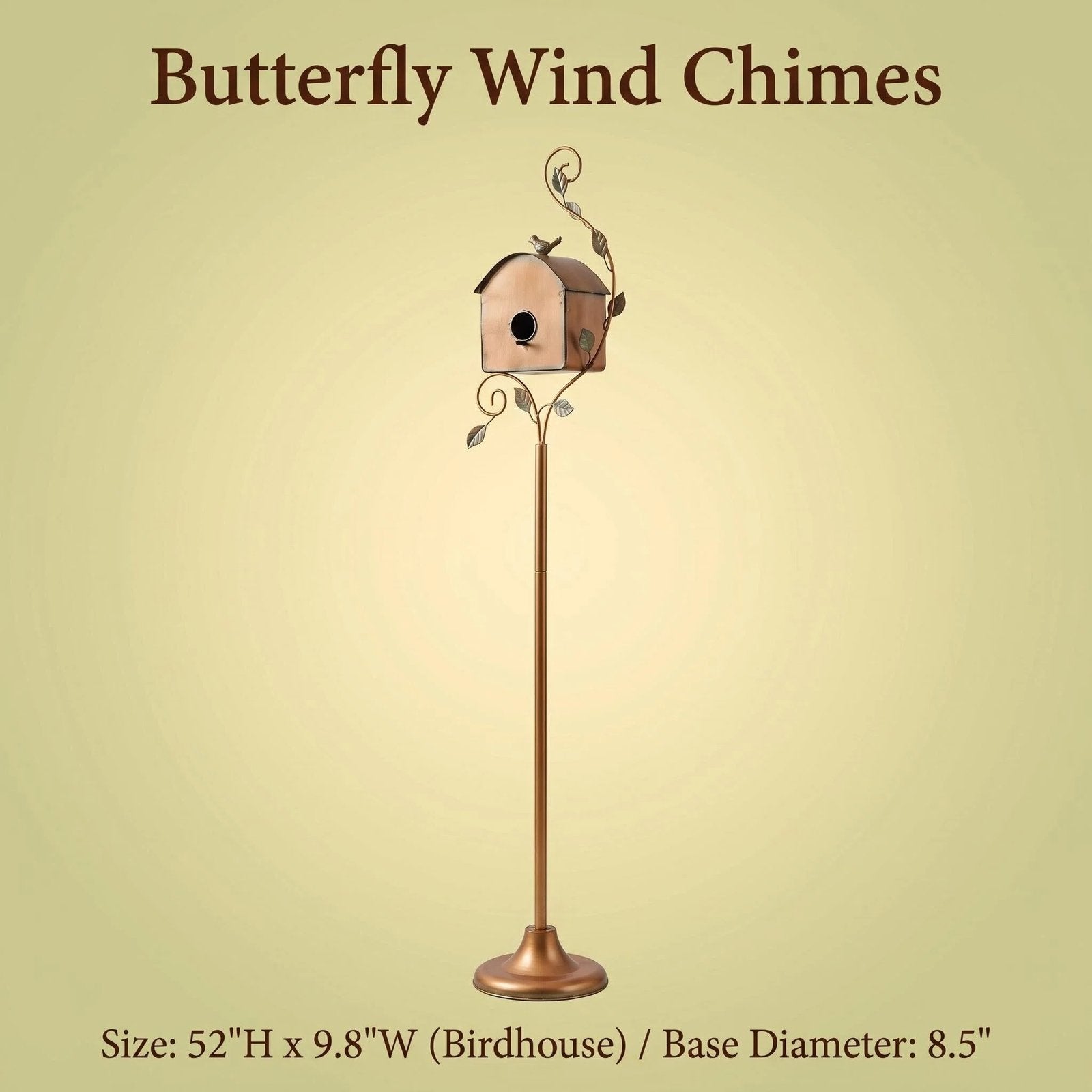 Metal Garden Birdhouse Stand
