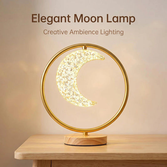 Moon & Star Metal LED Table Lamp