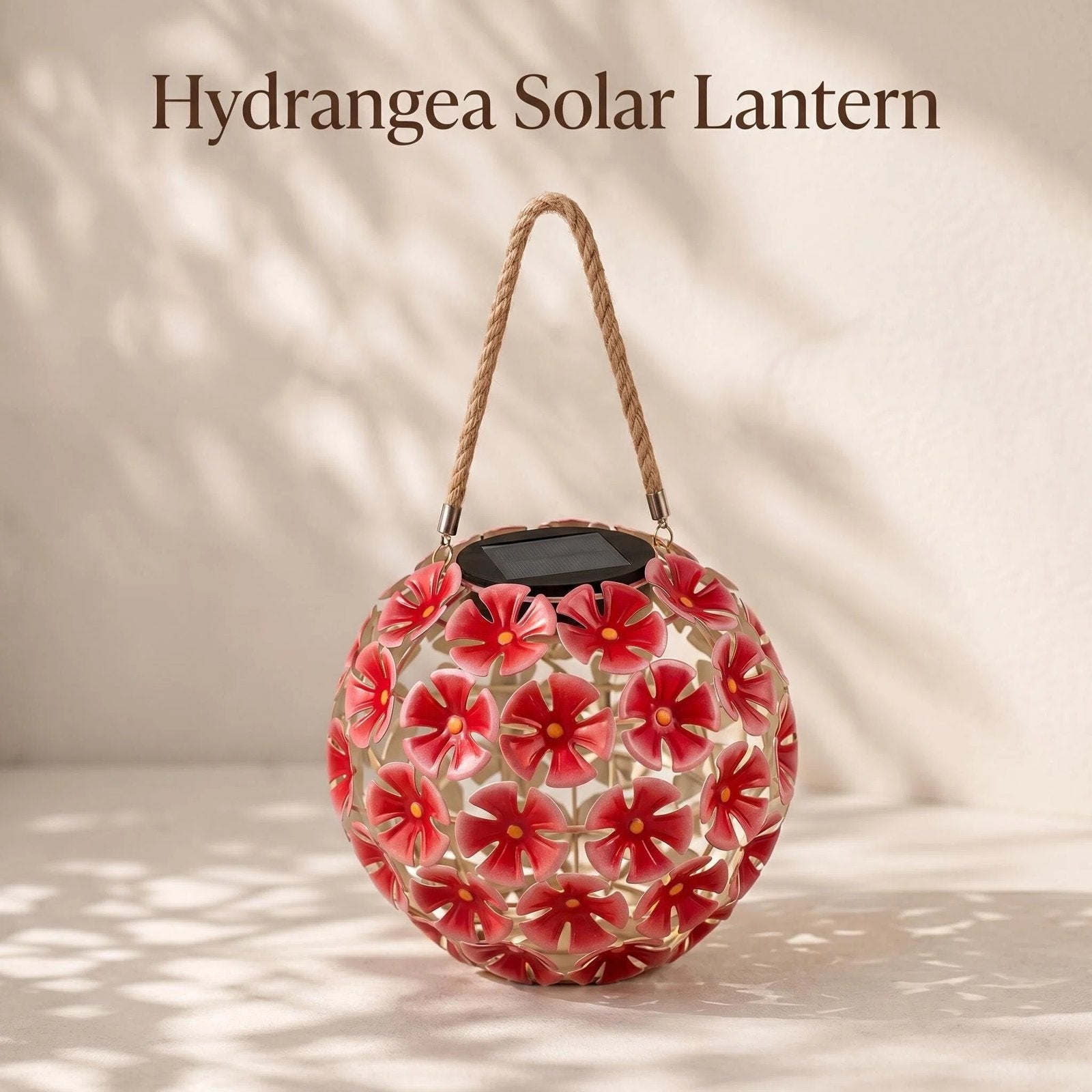 Solar Metal Hydrangea Garden Stake Light
