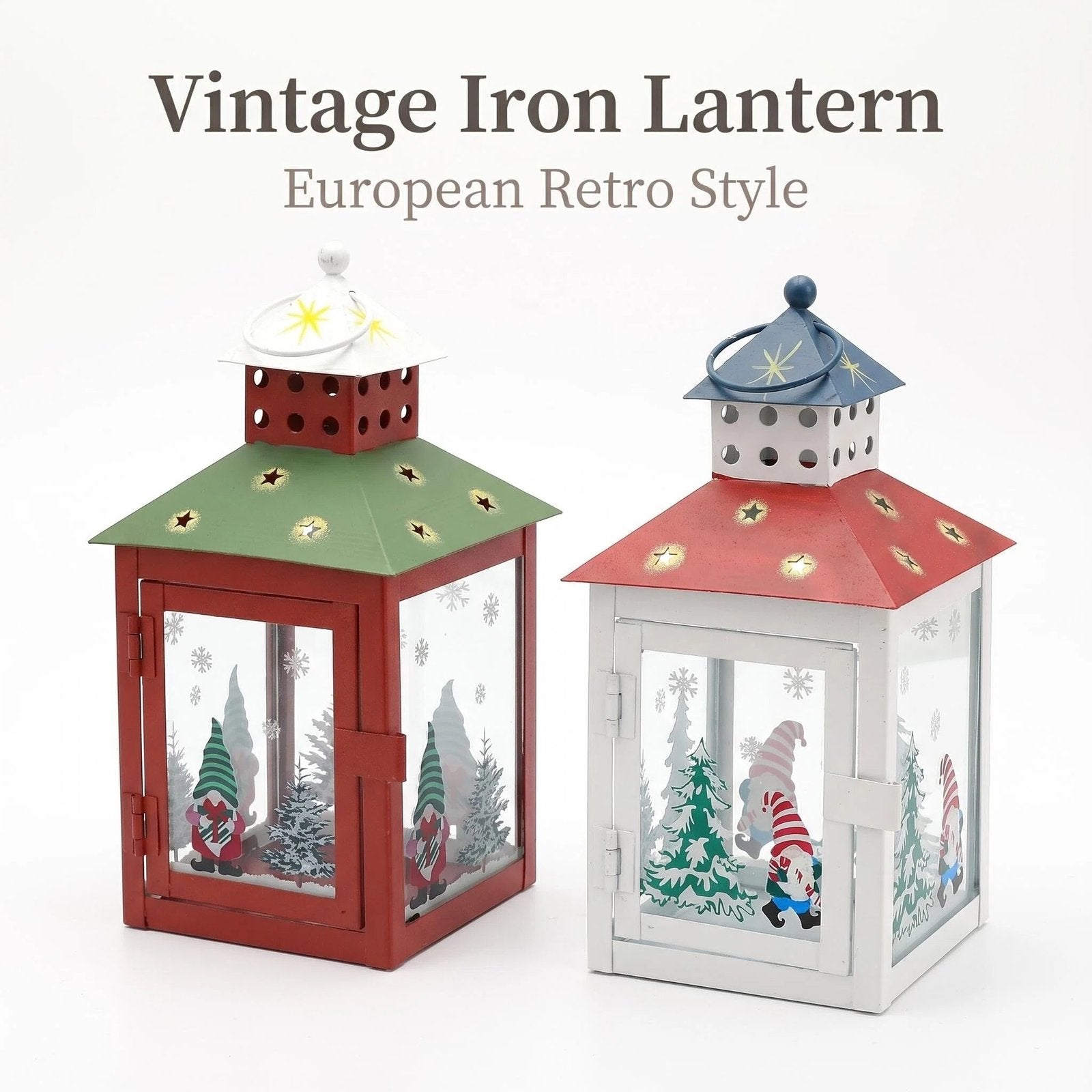 Vintage Iron Candle Lantern