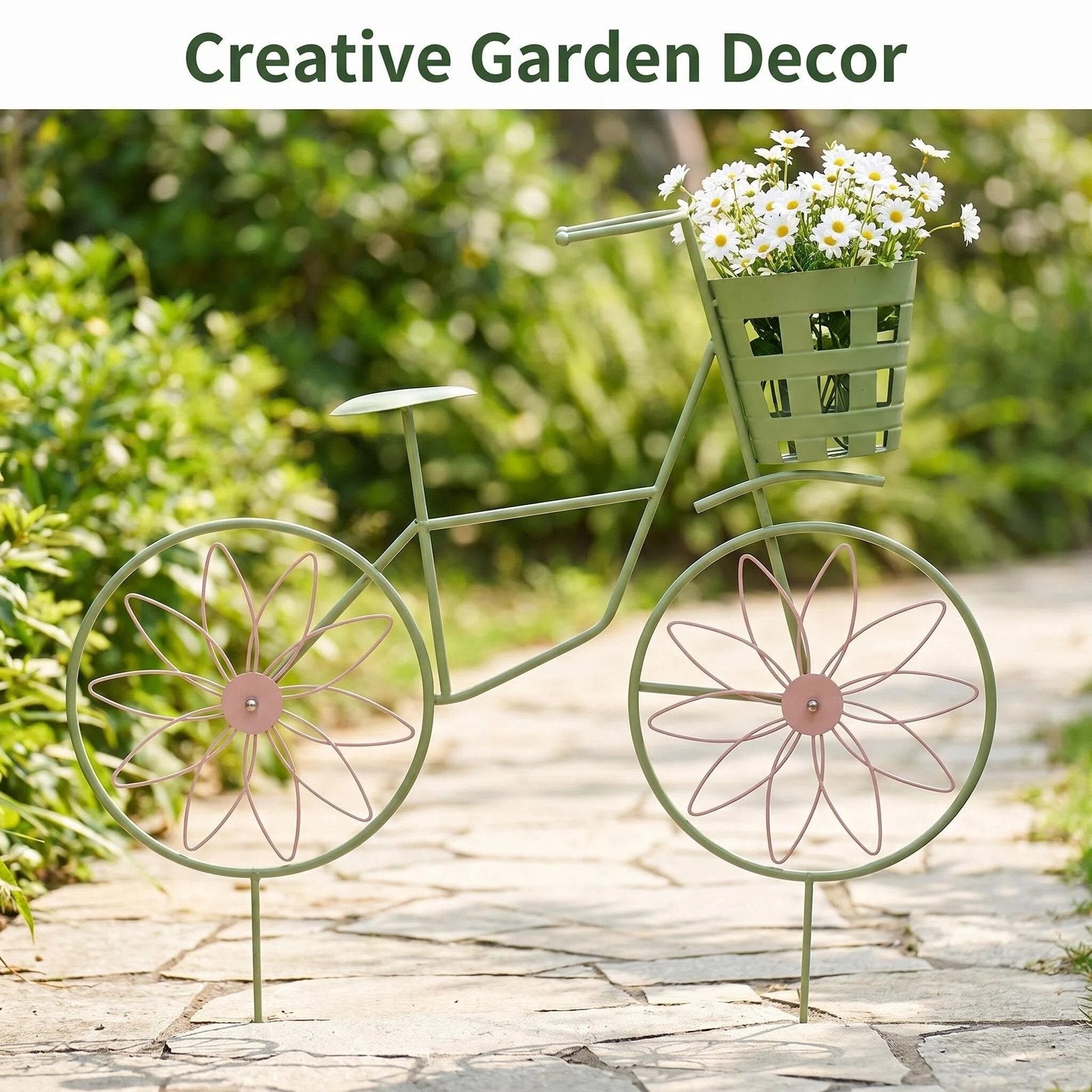 Metal Bicycle Garden Stake