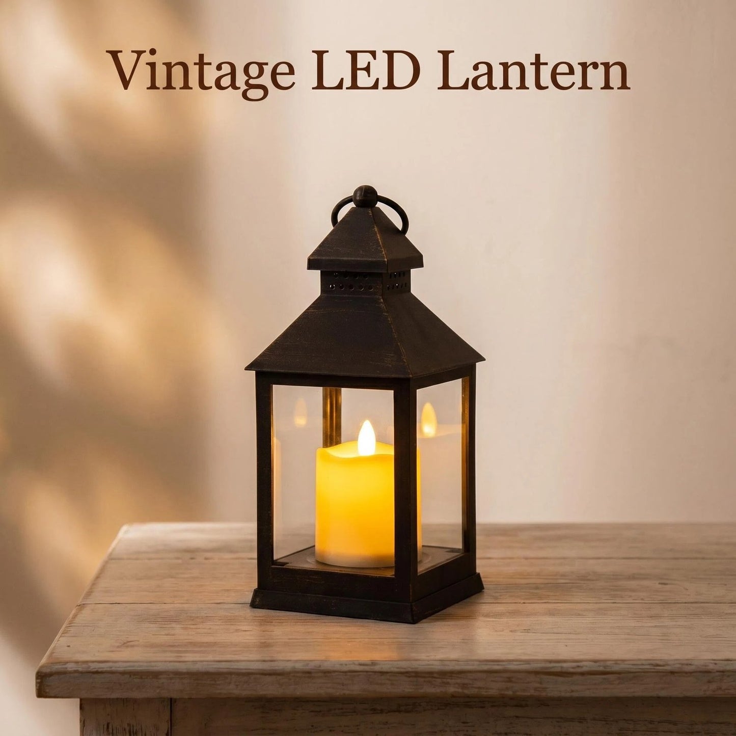Vintage Metal LED Candle Lantern