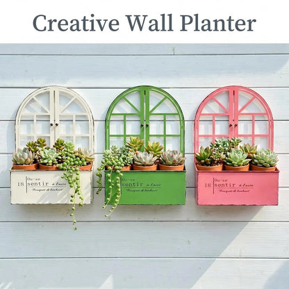 House-Shaped Metal Wall Planter