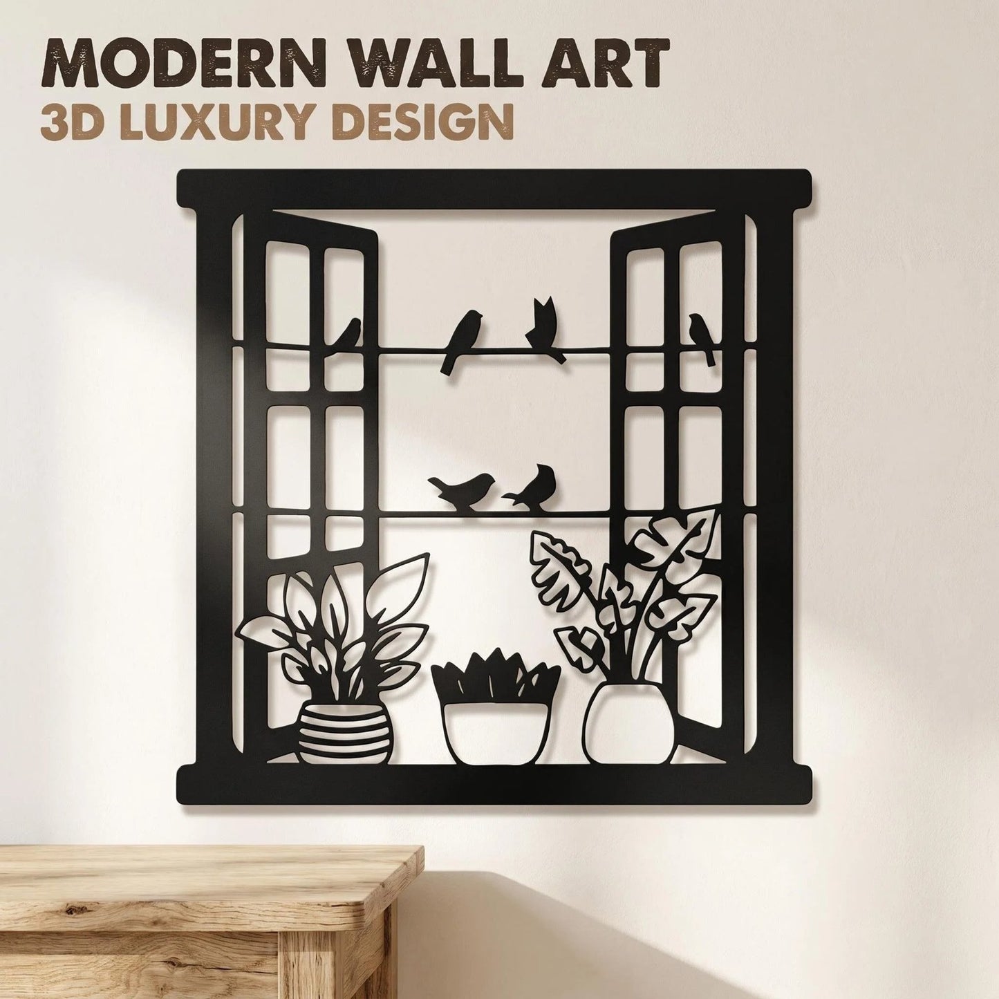 Modern 3D Metal Wall Art