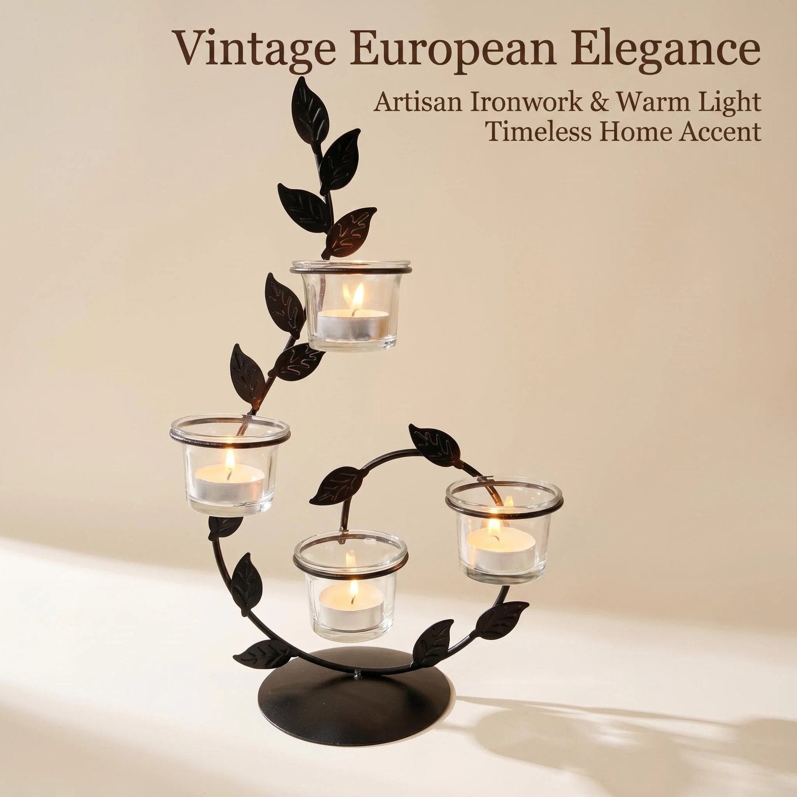 Vintage Iron Candle Holder