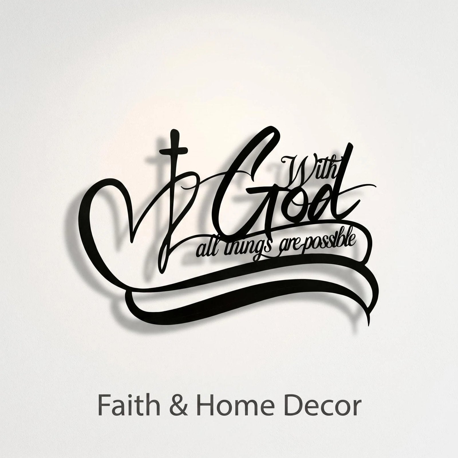 Metal Cross Christian Wall Art