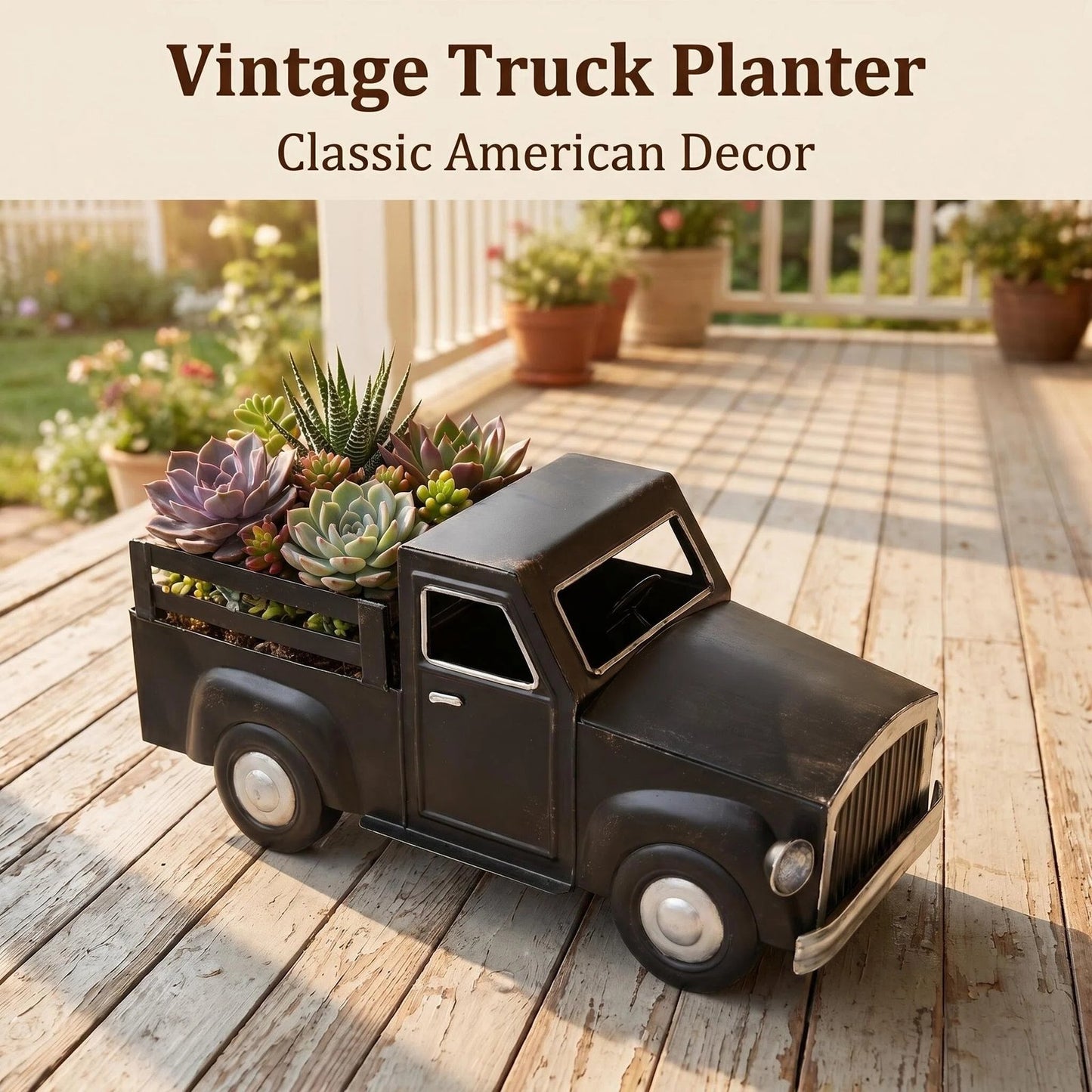 Vintage Metal Truck Planter