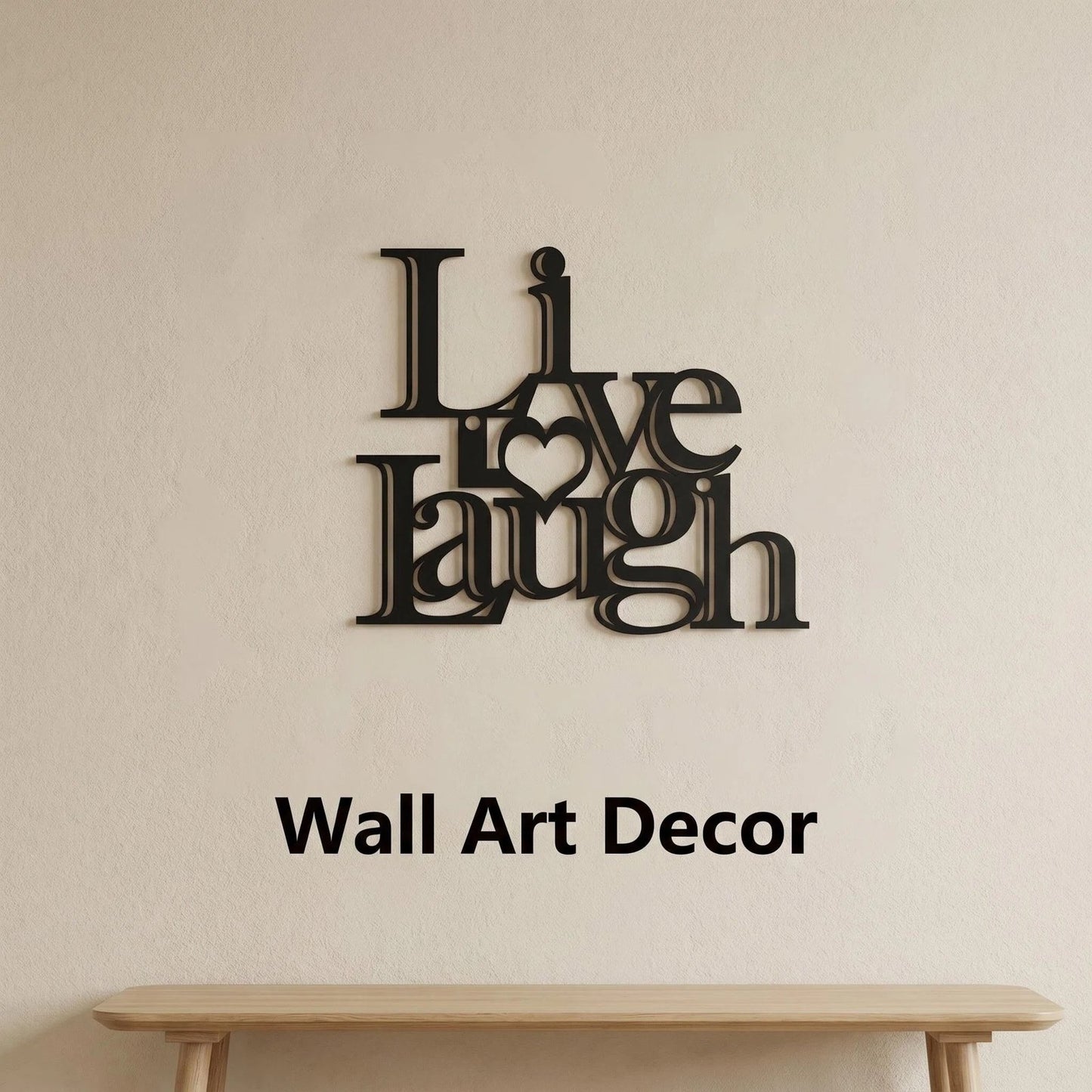 Live Love Laugh Metal Word Wall Art