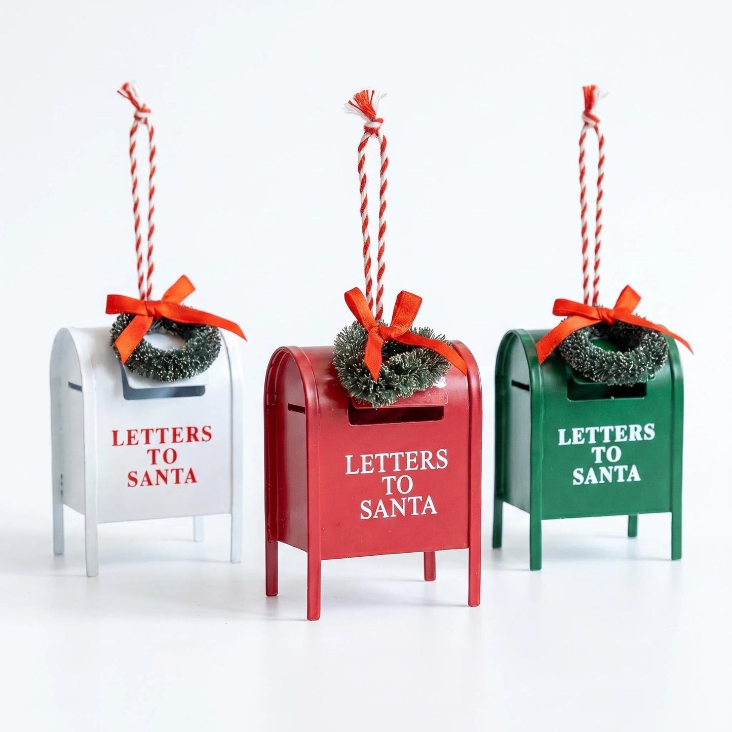 Metal Christmas Mailbox Table Ornament
