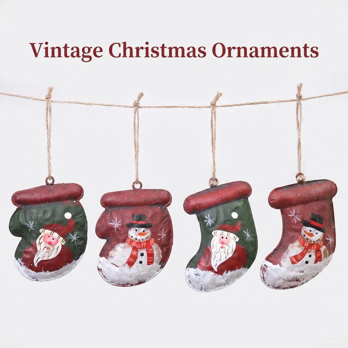 Vintage Metal Christmas Tree Ornament