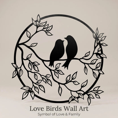 Love Birds Metal Wall Art