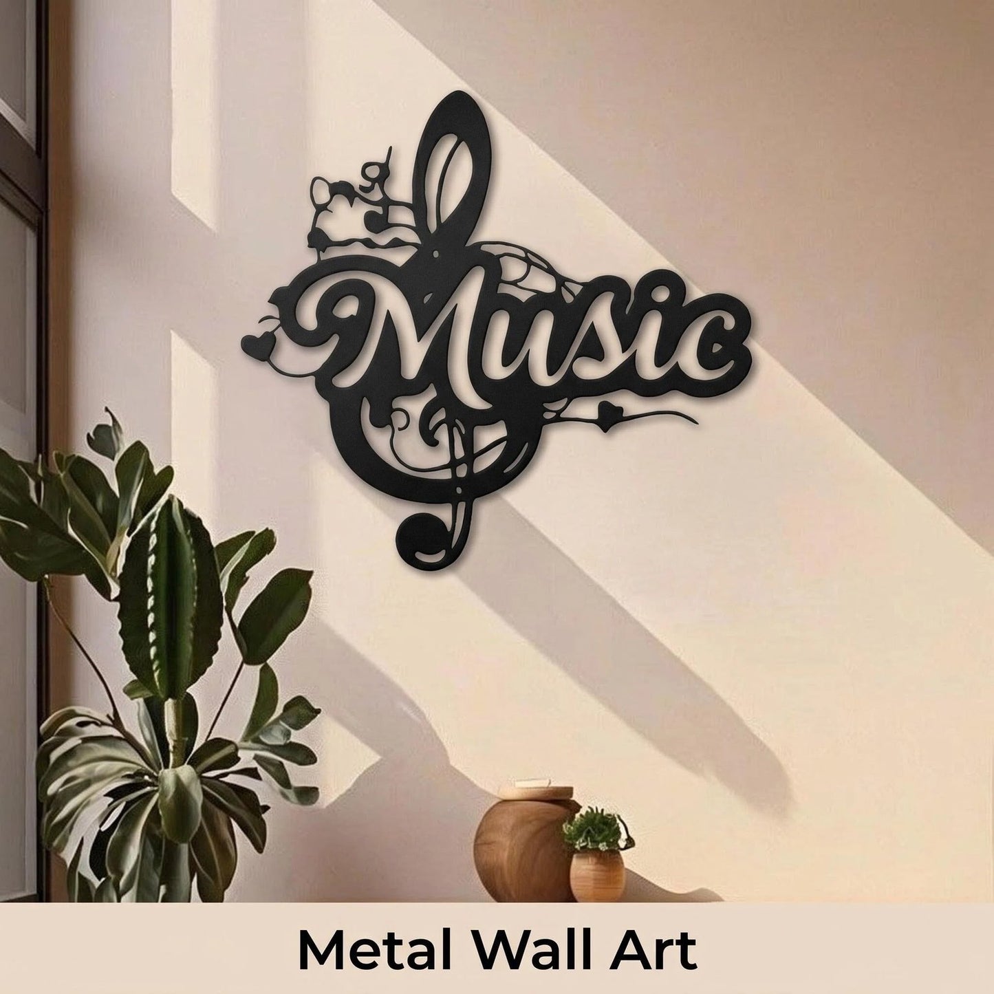 Music Note Metal Wall Art