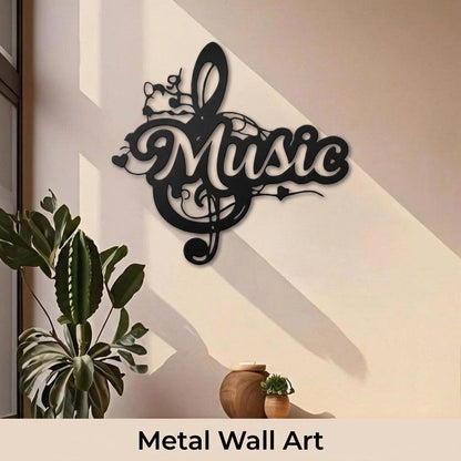 Music Note Metal Wall Art