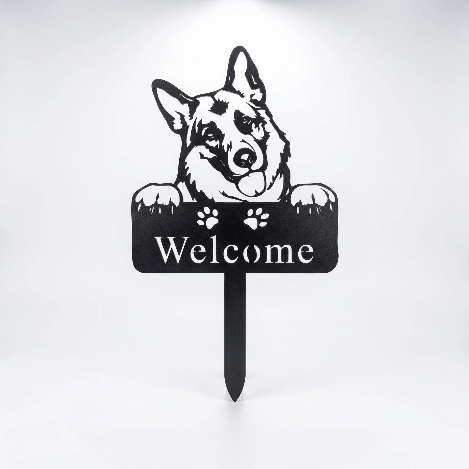 German Shepherd Metal Garden Sign