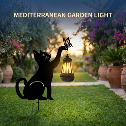 Mediterranean Solar Metal Garden Light
