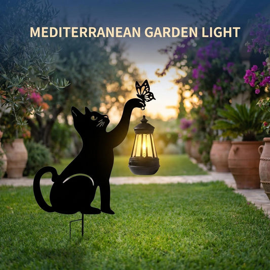 Mediterranean Solar Metal Garden Light
