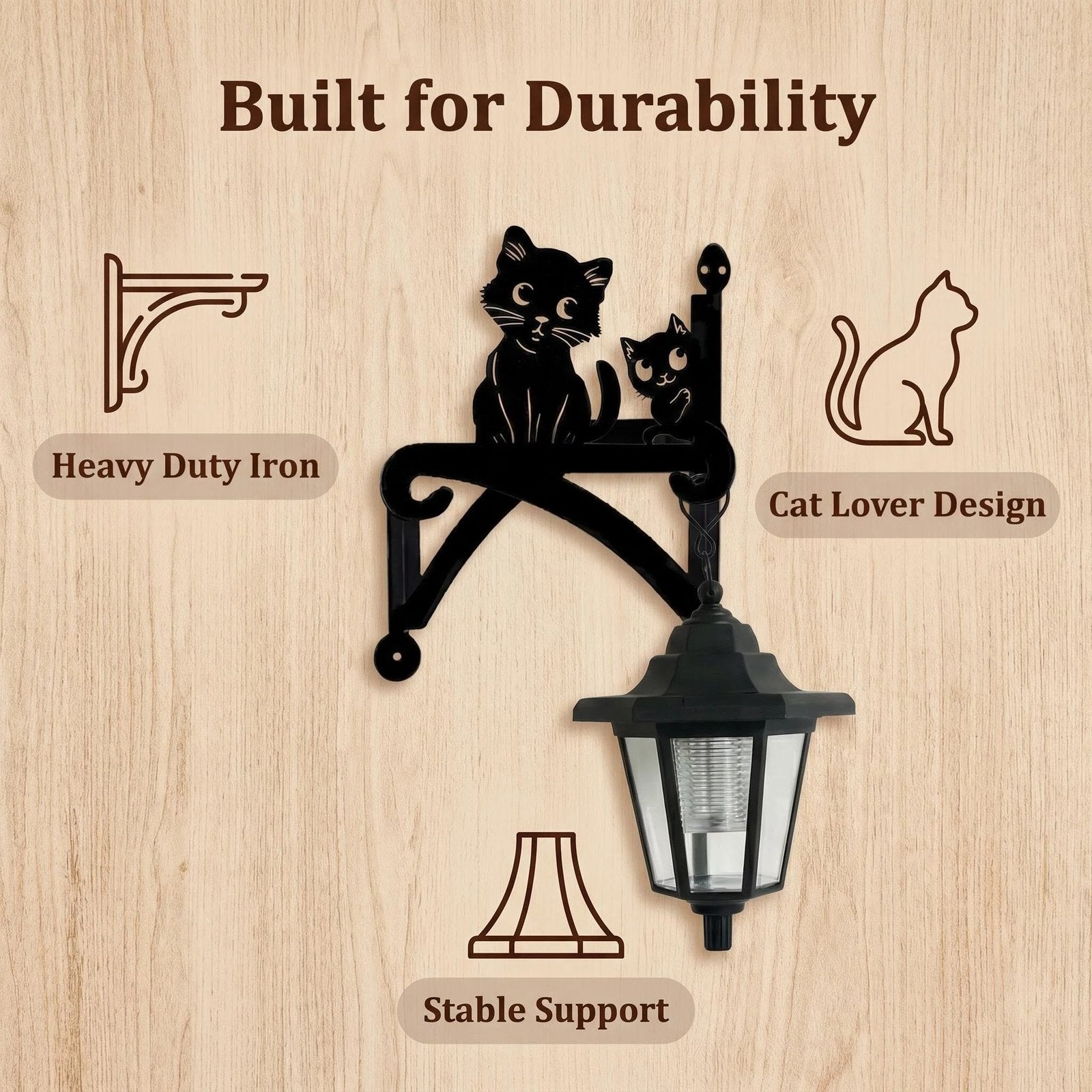 Metal Cat Hanging Planter Stand alternate product view