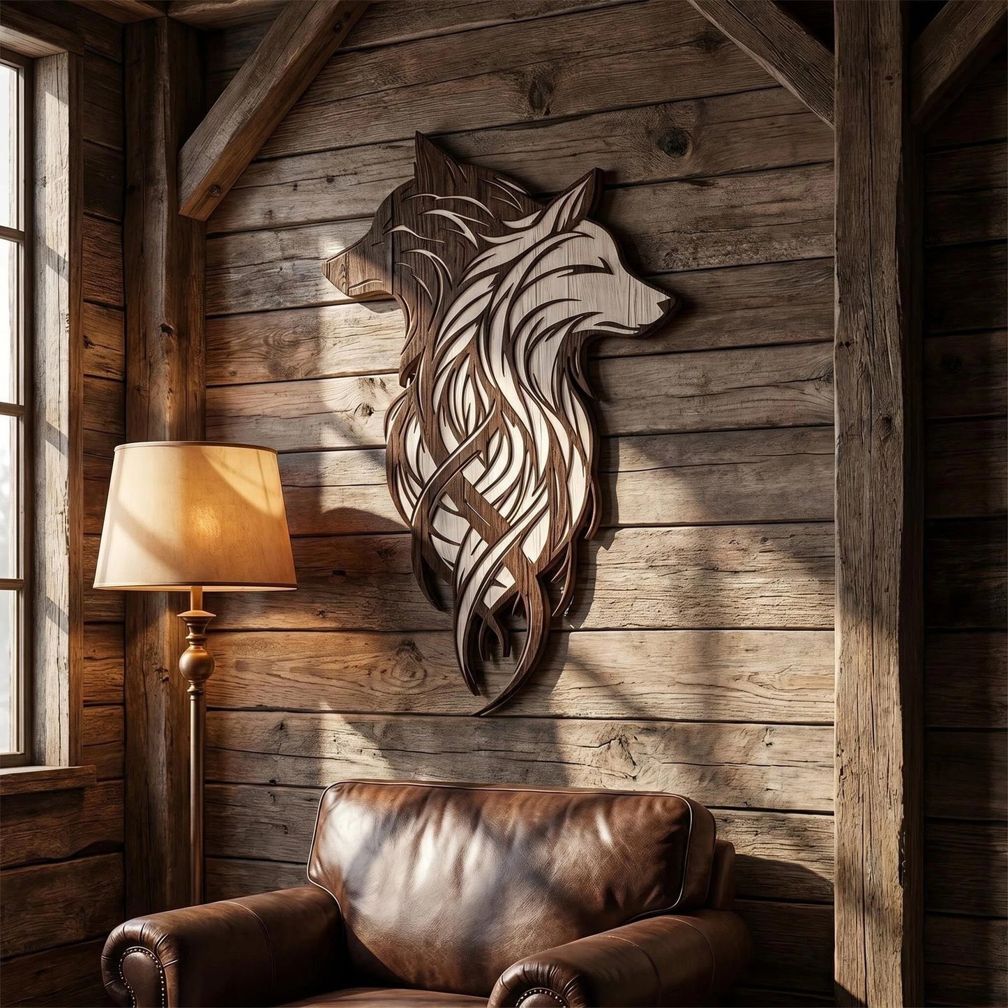 Dual Wolf Metal Wall Art alternate product view