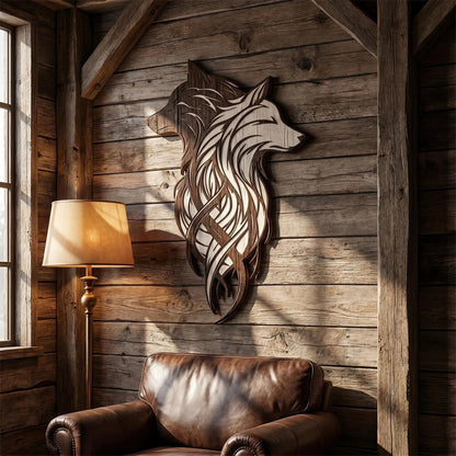 Dual Wolf Metal Wall Art alternate product view