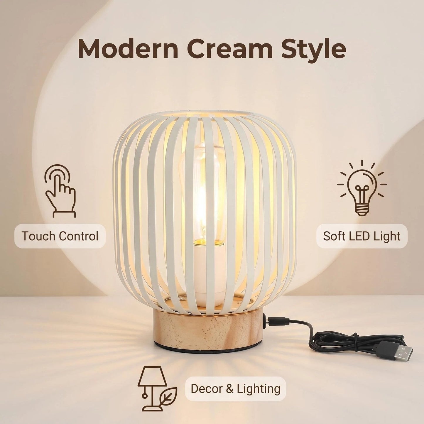 Modern Touch Metal LED Table Lamp alternate product view