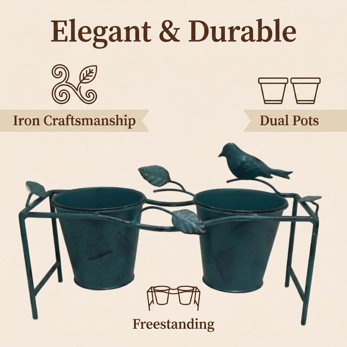 Double Bird Metal Plant Stand alternate product view