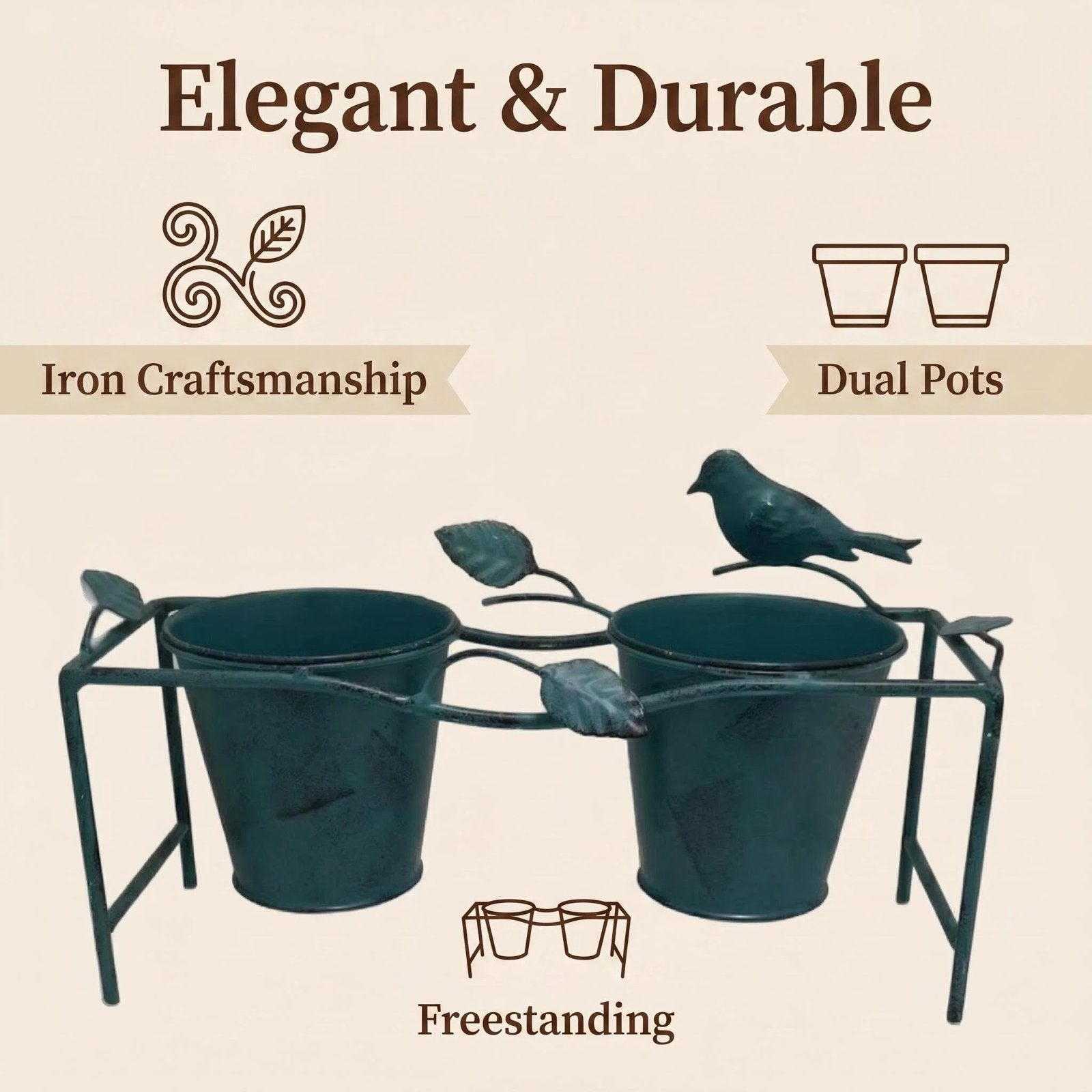 Double Bird Metal Plant Stand alternate product view