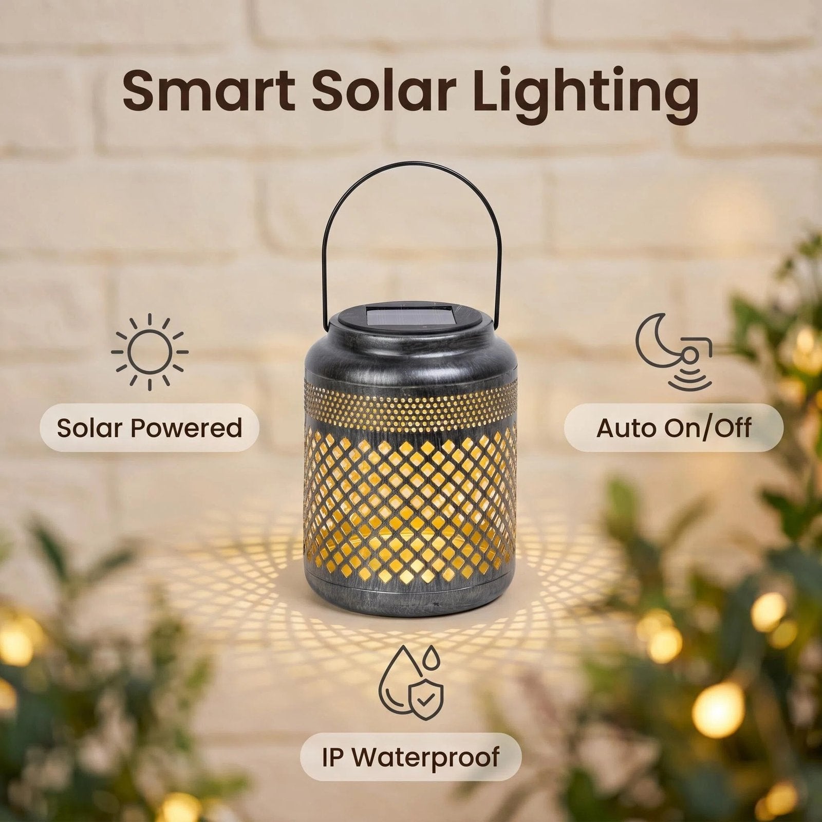 Solar Metal Garden Lantern product detail view