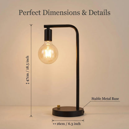 Vintage Iron & Glass Table Lamp alternate product view