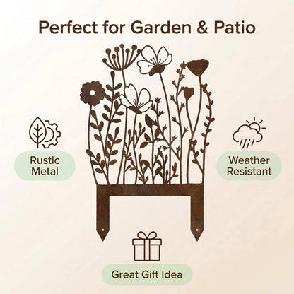 Rustic Metal Wildflower Garden Stake product detail view