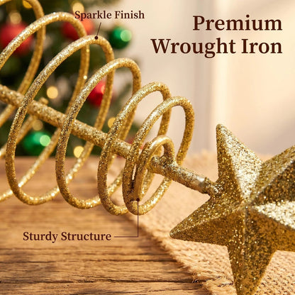 Gold Metal Christmas Tree Decor product detail view