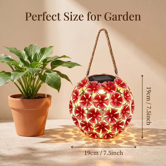Solar Metal Hydrangea Garden Stake Light alternate product view