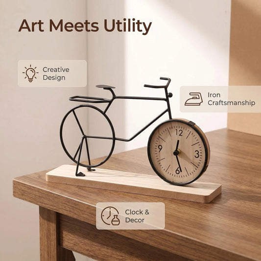 Metal Bicycle Desk Clock alternate product view