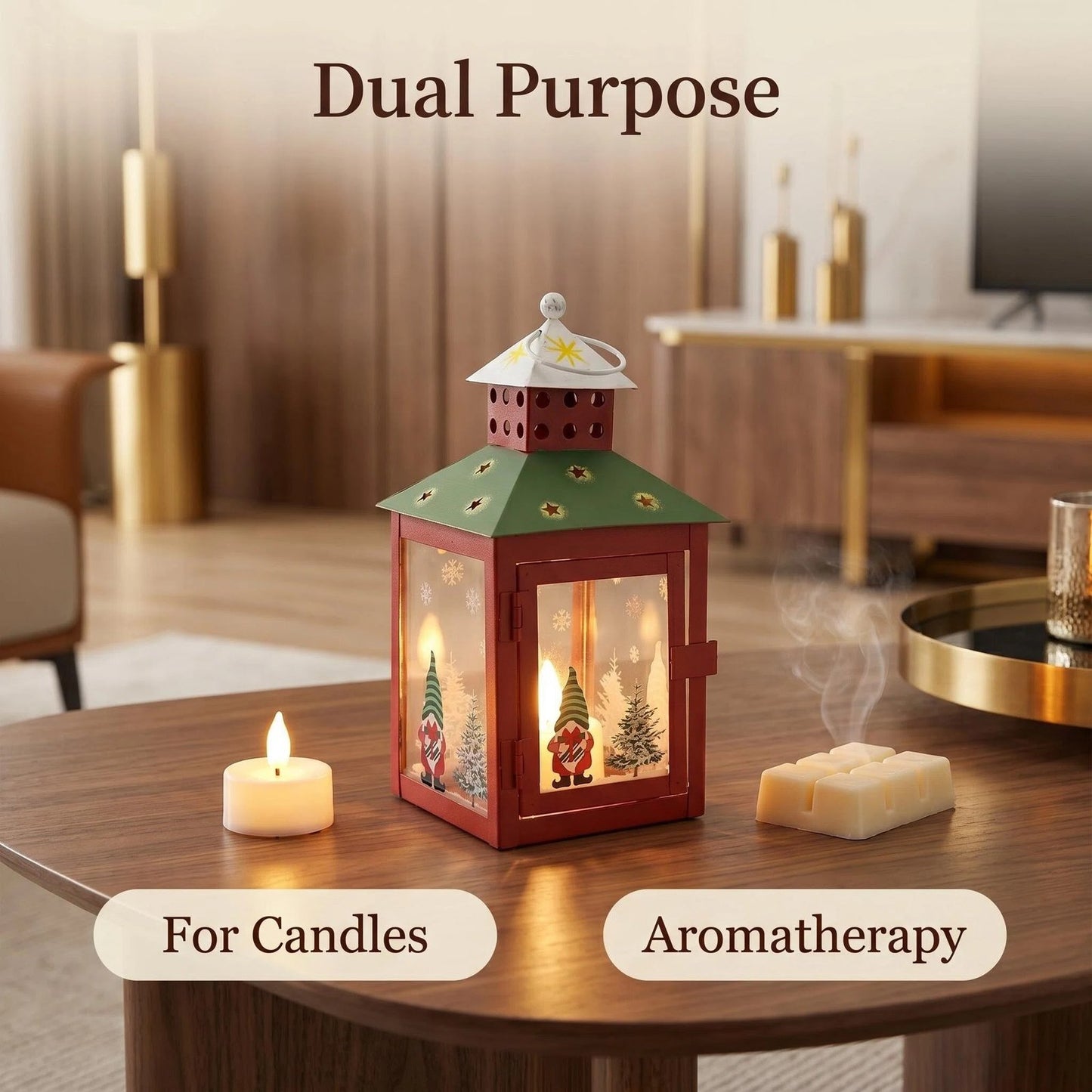 Vintage Iron Candle Lantern alternate product view
