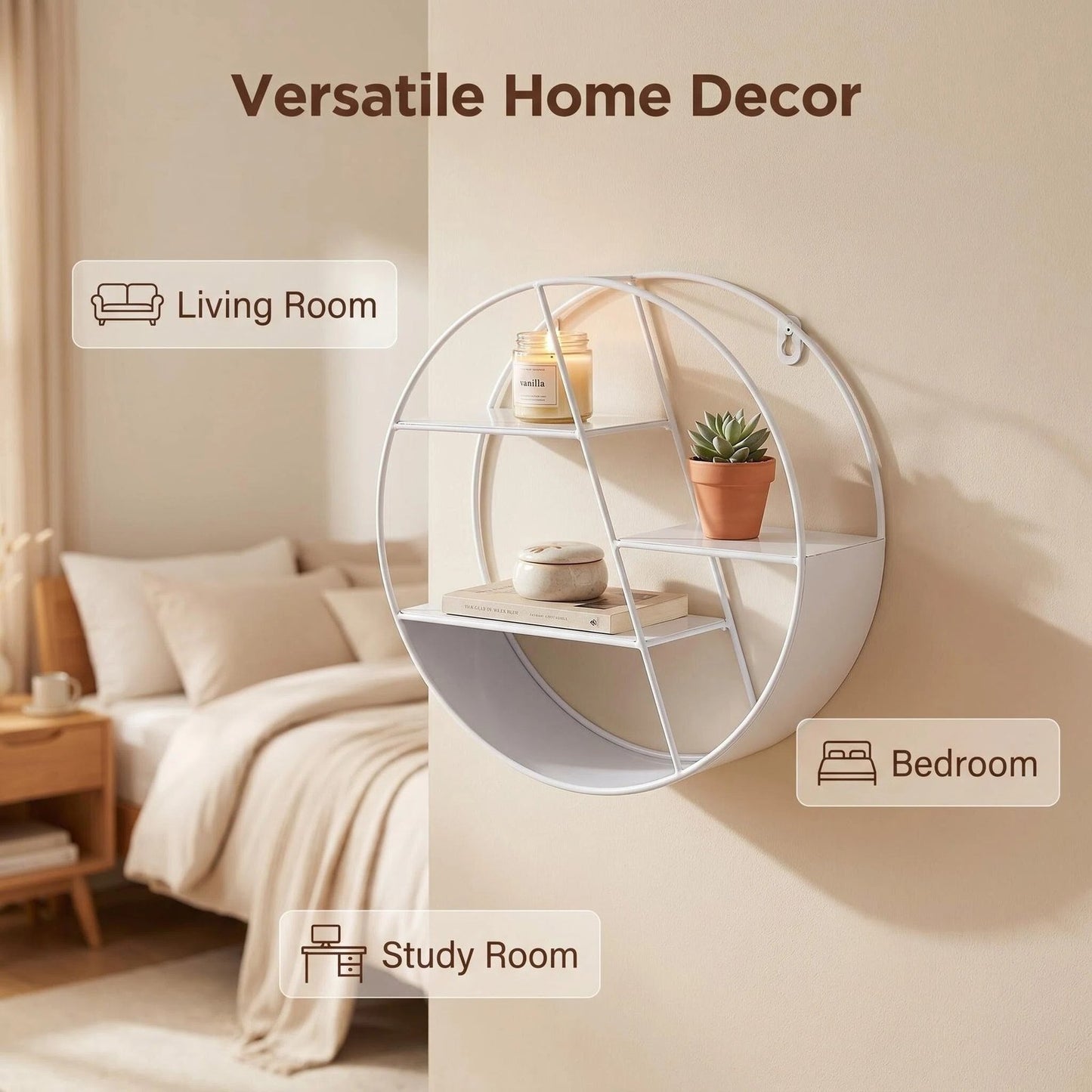 Nordic Metal Wall Shelf alternate product view